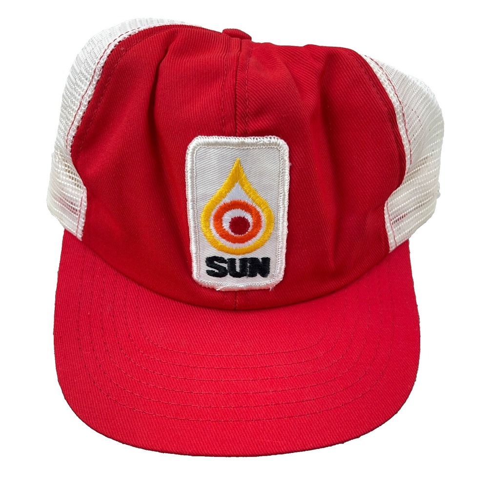 Vintage Swingster Trucker Hat Made In USA Mesh Sun Oil Gat‎ Patch 80s 90s Adult